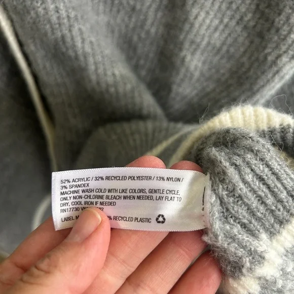 a new day size L grey preppy cardigan. Oversized. Super soft. Warm. Preppy. - Picture 5 of 8